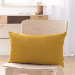 Fodera cuscino rettangolare cotone (30 x 50 cm) Léa Giallo zafferano
