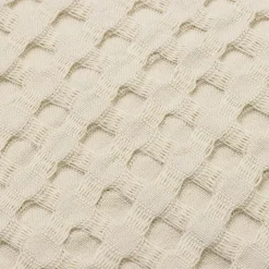 Fodera cuscino rettangolare cotone nido d'ape (30 x 50 cm) Maya Beige pampa