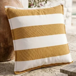 Fodera per cuscino da esterno quadrato idrorepellente (60 x 60 cm) Noa Giallo ocra