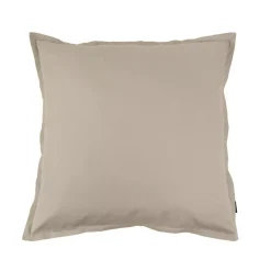 Fodera per cuscino quadrata in percalle di cotone (65 x 65 cm) Cali Tortora