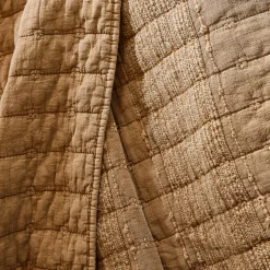 Fodera per cuscino quadrata in cotone (60 x 60 cm) Lena Camel