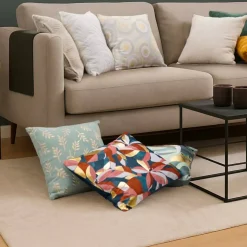 Fodera per cuscino quadrata in velluto (40 x 40 cm) Rosia Multicolore
