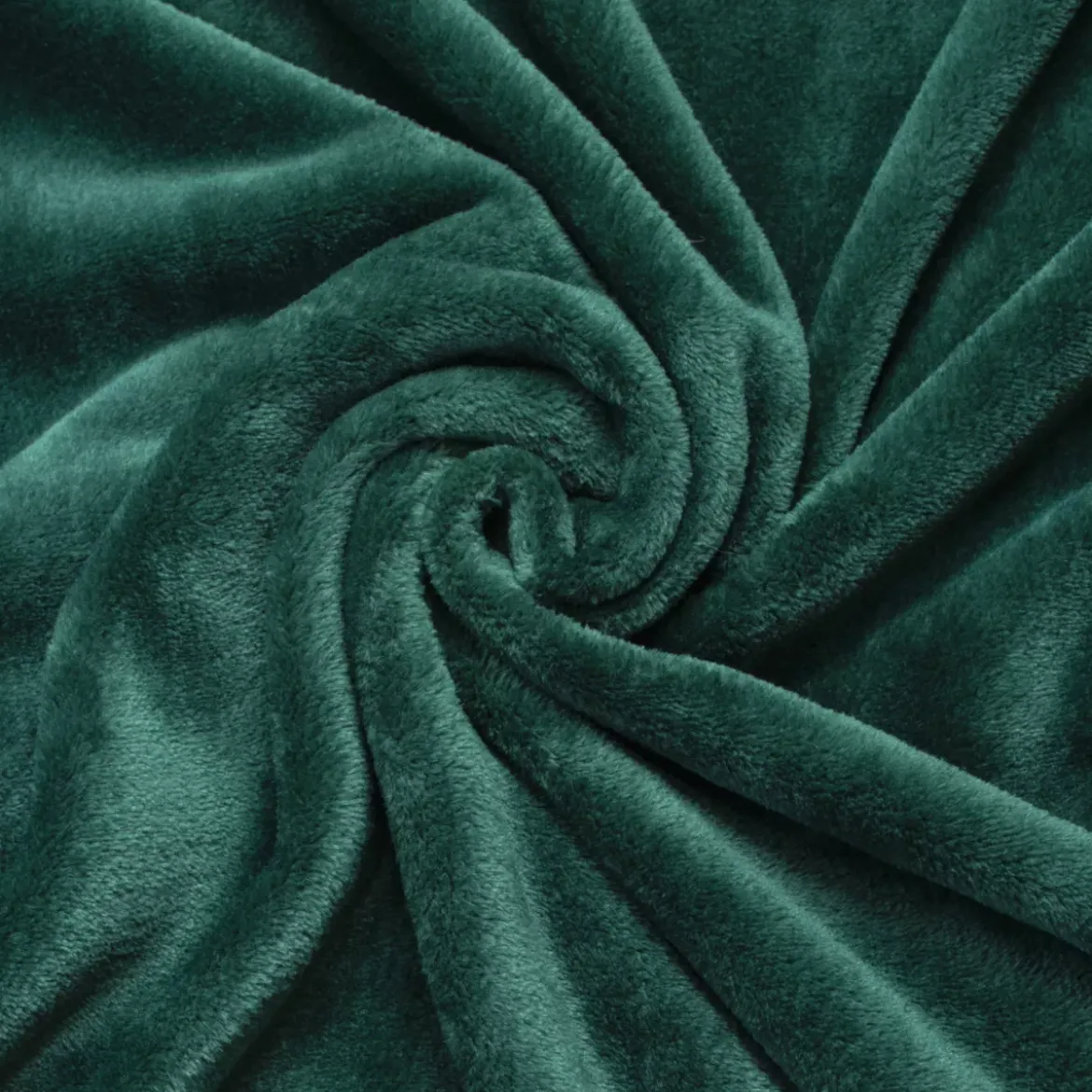 Fodera per cuscino quadrata in flanella (60 x 60 cm) Didou Verde