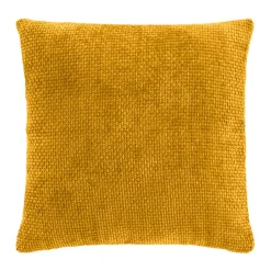 Fodera per cuscino quadrata in velluto (40 x 40 cm) Leo Giallo ocra