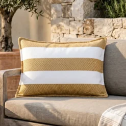 Fodera per cuscino rettangolare per esterno idrorepellente (40 x 60 cm) Noa Giallo ocra