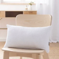 Fodera cuscino rettangolare cotone nido d'ape (30 x 50 cm) Maya Bianco
