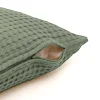 Fodera cuscino rettangolare cotone nido d'ape (30 x 50 cm) Maya Verde rosmarino