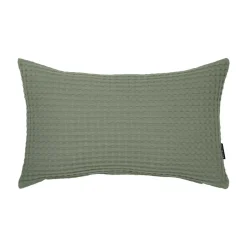 Fodera cuscino rettangolare cotone nido d'ape (30 x 50 cm) Maya Verde rosmarino