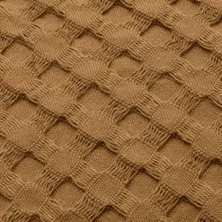Fodera cuscino rettangolare cotone nido d'ape (30 x 50 cm) Maya Camel