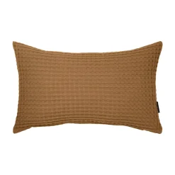 Fodera cuscino rettangolare cotone nido d'ape (30 x 50 cm) Maya Camel