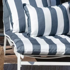 Fodera per cuscino da sdraio idrorepellente (190 x 70 cm) Noa Blu mezzanotte