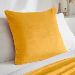 Fodera per cuscino quadrata in flanella (60 x 60 cm) Didou Giallo senape