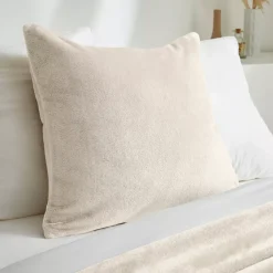 Fodera per cuscino quadrato in flanella (60 x 60 cm) Didou Beige greige