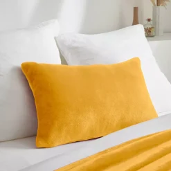 Fodera per cuscino rettangolare in flanella (40 x 60 cm) Didou Giallo senape
