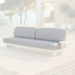 Fodere per cuscini di ricambio per Divano 3 posti Long Beach Grigio chiaro