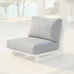 Fodere per cuscini di ricambio per Poltrona Long Beach Grigio Chiaro