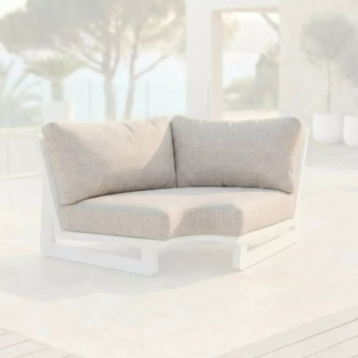 Fodere per cuscini di ricambio per Poltrona d'angolo Long Beach Beige