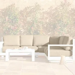 Fodere per cuscini di ricambio per divano da giardino angolare Elba Beige