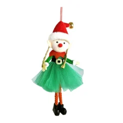 Folletto buffone da appendere (H20 cm) Ragazzina e campanello