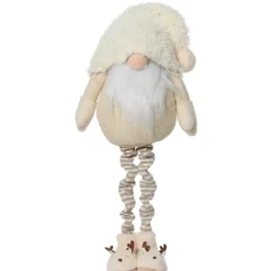 Folletto di Natale Gigante (H122 cm) Gaston carino Bianco crema