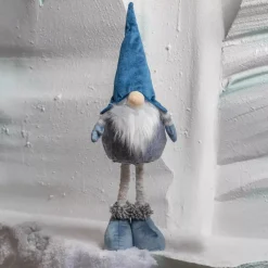 Folletto di Natale (H50 cm) Hugues cappello a punta Blu