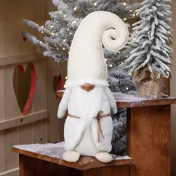 Folletto di Natale (H51 cm) Mister neve Bianco