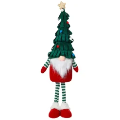 Folletto di Natale in piedi (H65 cm) Cappello albero Verde