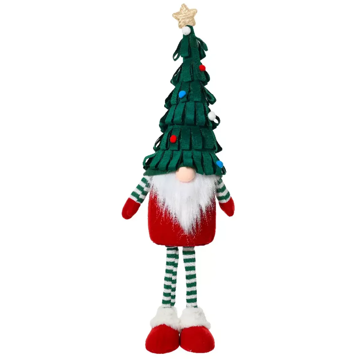 Folletto di Natale in piedi (H65 cm) Cappello albero Verde