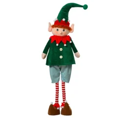 Folletto di Natale in piedi (H60 cm) Elfo Malo Verde