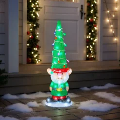 Folletto luminoso 60 LED (H60 cm) Allegro Verde e bianco freddo
