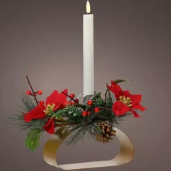 Fotofora con candela LED (12 cm) Natale Bianco caldo