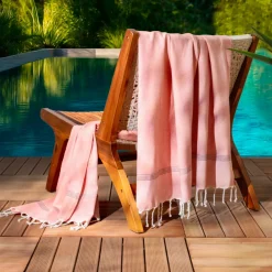Fouta cotone riciclato (100 x 200 cm) Beach Corallo