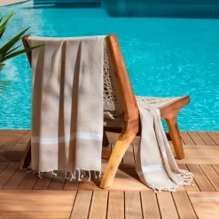 Fouta cotone riciclato (100 x 200 cm) Selma Beige