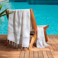 Fouta cotone riciclato (100 x 200 cm) Selma Bianca