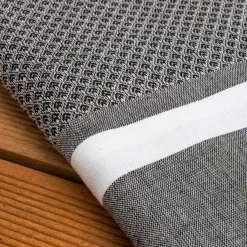 Fouta cotone riciclato (100 x 200 cm) Selma Nero