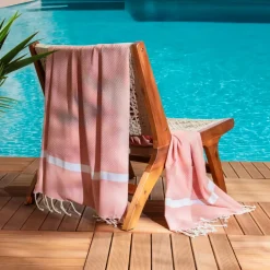 Fouta cotone riciclato (100 x 200 cm) Selma Corallo
