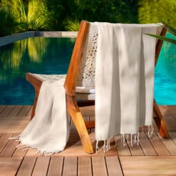Fouta cotone riciclato (100 x 200 cm) Sunshine Ecru