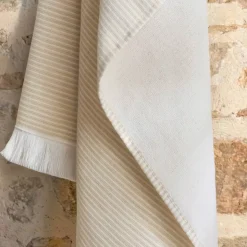Fouta doppio cotone e spugna (180 x 180 cm) Marina Beige