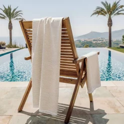 Fouta doppio cotone e spugna (180 x 180 cm) Marina Beige