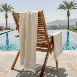 Fouta in cotone e spugna (95 x 180 cm) Elora Beige