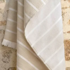 Fouta in cotone e spugna (95 x 180 cm) Beige Sabbia