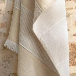 Fouta in cotone e spugna (95 x 180 cm) Mareva Beige