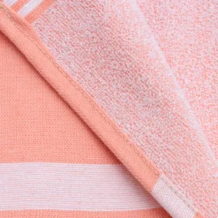 Fouta in cotone riciclato con rivestimento in spugna (100 x 200 cm) Coralia Corallo