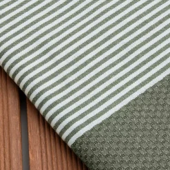 Fouta in cotone riciclato (100 x 200 cm) Oceano Verde cachi