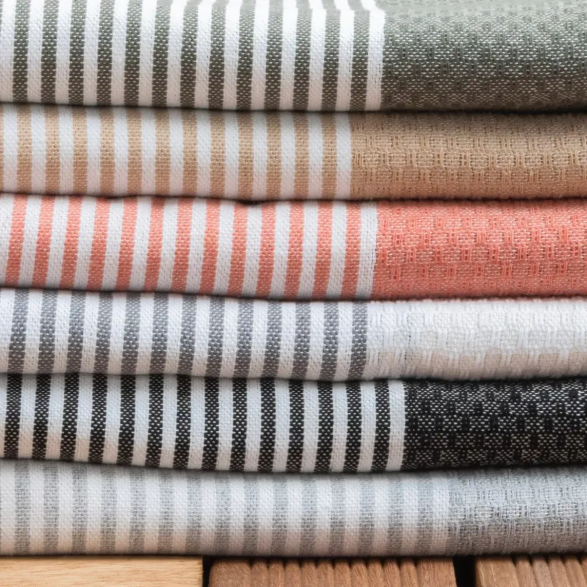 Fouta in cotone riciclato (100 x 200 cm) Oceano Verde cachi