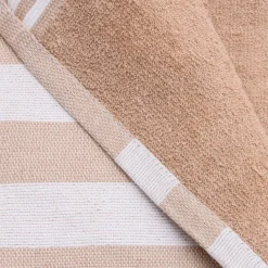 Fouta in cotone riciclato con fodera in spugna (100 x 200 cm) Coralia Beige