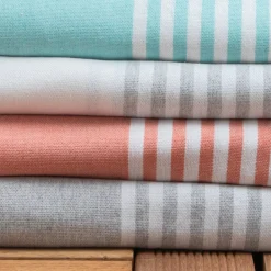 Fouta in cotone riciclato (200 x 200 cm) Summer Blu turchese