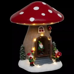 Fungo luminoso, musicale e animato (H21 cm) Casa dell'elfo