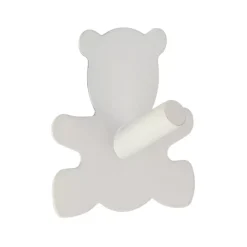 Gancio adesivo 3M inox (H15 cm) Orsetto Bianco