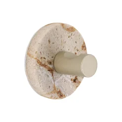 Gancio adesivo singolo effetto travertino Lina Beige